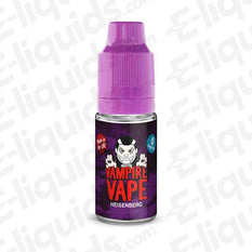 Heisenberg 60/40 E-liquid by Vampire Vape, 10ml bottle featuring Blue Raspberry, Grape, Blueberries and Menthol.