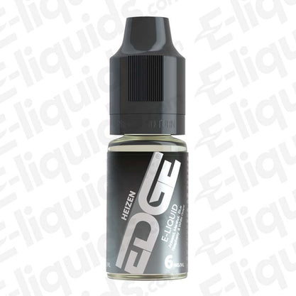 Heizen 50/50 E-liquid by Edge - 10ml bottle featuring Blue Raspberry, Grapes, Menthol, and Aniseed flavors, 6mg strength.