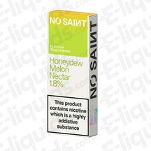 NO SAINT Honeydew Melon Nectar Prefilled Pod with mild Honeydew flavour in light yellow-green and white packaging.