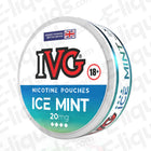Ice Mint Nicotine Pouches by IVG, 20mg strength, award-winning menthol flavor for a refreshing experience.