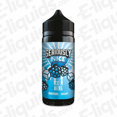 Ice N Berg Seriously Nice E-liquid by Doozy Vape Co, 120ml shortfill bottle with wild berry and ice flavors, 70VG/30PG ratio.