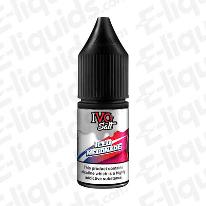 Iced Melonade Nic Salt E-liquid by IVG Crushed, 10ml bottle, watermelon and lemonade flavor with refreshing ice notes.