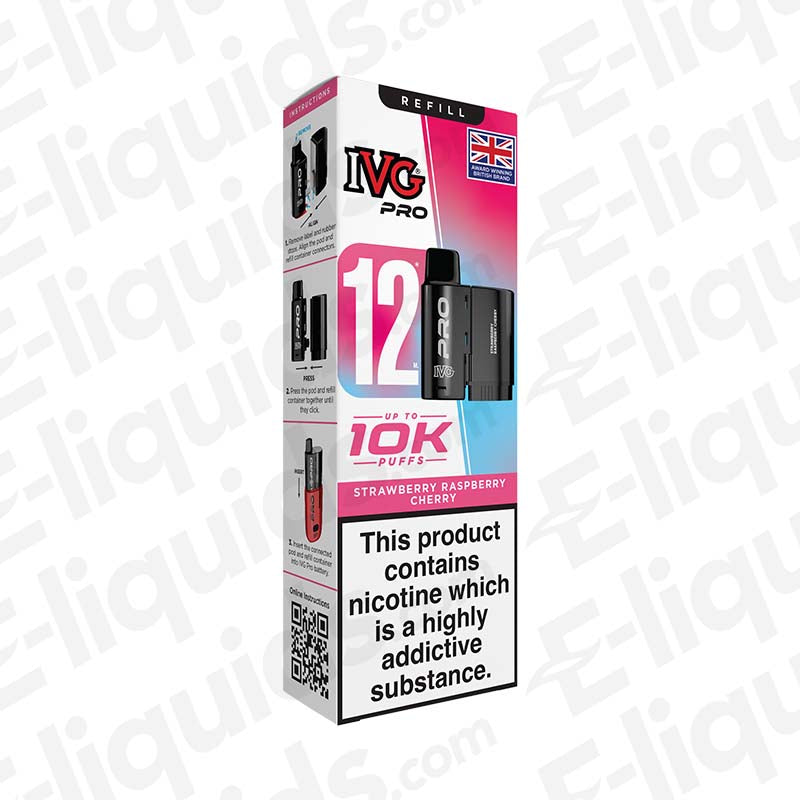 IVG Pro 12 20mg Strawberry Raspberry Cherry Prefilled Pod IVG Pro 12 20mg Strawberry Raspberry Cherry Prefilled Pod