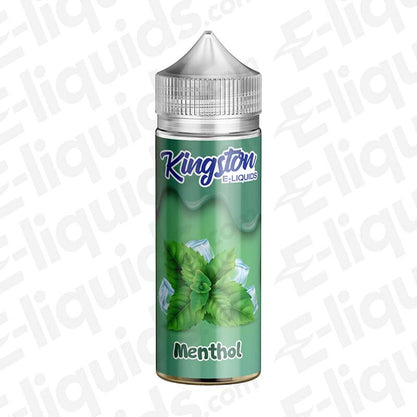 Menthol 70/30 Shortfill E-liquid by Kingston bottle with mint graphics, designed for flavorful and smooth vaping.