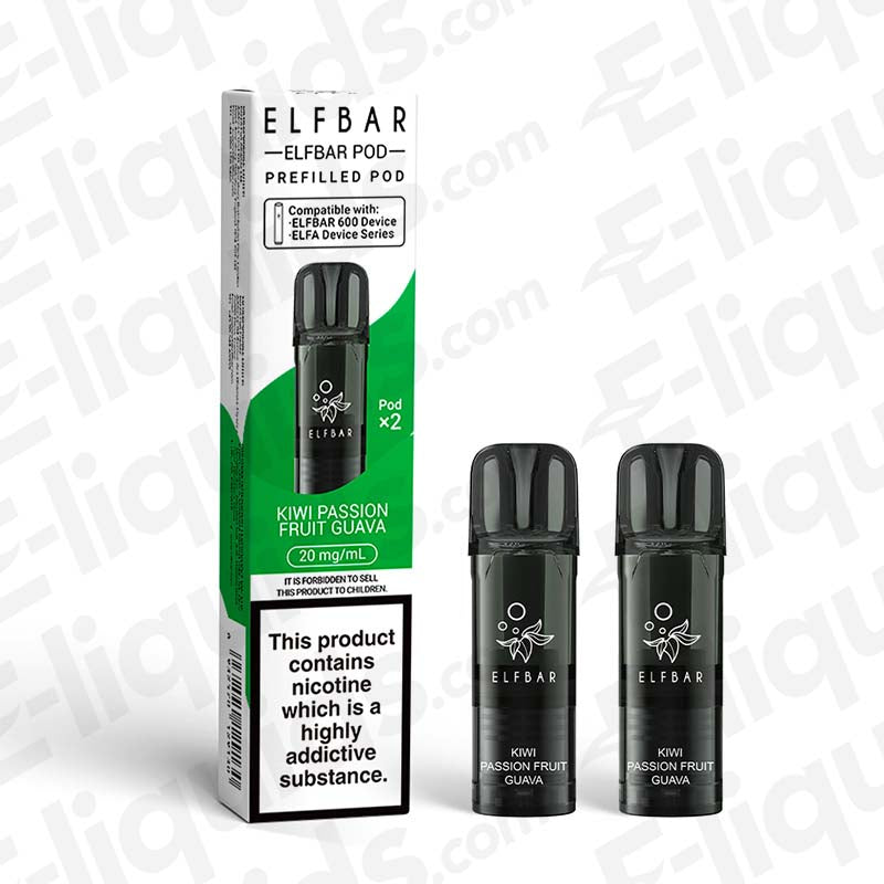 ELF BAR 600 Kiwi Passion Fruit Guava Prefilled Pod | Fruity ELF BAR 600 Kiwi Passion Fruit Guava Prefilled Pod | Fruity