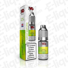 Lemon Lime Nic Salt E-liquid by IVG Salts 10ml bottle, featuring tangy citrus flavors with 10mg or 20mg nicotine options.