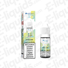 Lemon & Mint Pro Max Nic Salt E-liquid by Hayati, 10mg, 50/50 VG/PG, refreshing lemon flavor with a hint of mint.