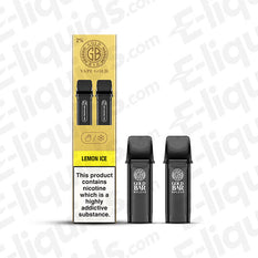 Gold Bar Reload Lemon Ice prefilled vape pods featuring zesty lemon flavor and icy sensation.
