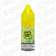 Big Bold Fruity Lemon Lime Nic Salt 10ml E-liquid bottle with yellow cap, showcasing flavors for pod kits and MTL tanks.