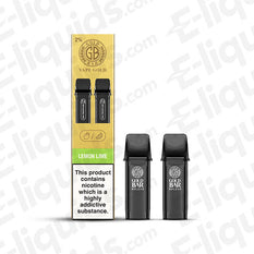 Gold Bar Reload Lemon Lime prefilled pods with tangy lemon and refreshing lime flavors, offering a crisp vaping experience.