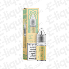 Lemon Lime Sorbet Nic Salt E-liquid by Pod Salt Nexus in a 10ml bottle with vibrant packaging.