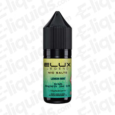 Lemon Mint Nic Salt E-liquid by Elux Legend, featuring zesty lemon and cool mint flavor in a 10ml bottle.