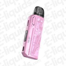 Sakura Samurai Lost Vape Thelema Elite 40 Pod Kit, pink design with sword motif, 1,400mAh battery, 40W output.