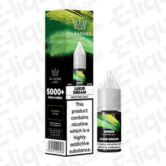 Lucid Dreams 5000+ Nic Salt E-liquid by Al Fakher, mixed berries, lemons, menthol flavors in a 10ml bottle, 20mg nicotine.