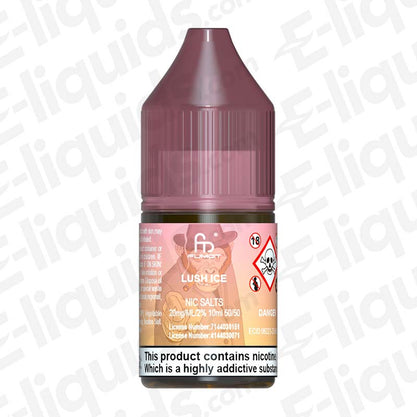 Bottle of Lush Ice RandM 7000 Nic Salt E-liquid by Fumot with 10mg/20mg nicotine and 50/50 VG/PG ratio.