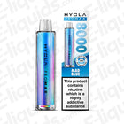 Hyola Pro Max 8000 Prefilled Pod Kit in Mad Blue, featuring sleek design and nicotine warning, offers 8000 puffs and 1800mAh battery.