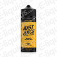 Mango & Passionfruit Shortfill E-liquid by Just Juice, 100ml bottle with tropical fruit blend, 70VG/30PG ratio, perfect for sub ohm vaping.