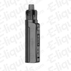 Vaporesso vape device with digital display, featuring sleek black design and ergonomic grip, ideal for e-liquid enthusiasts.