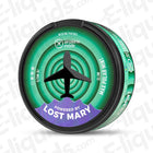 Max Polar Mint Airplane Mode nicotine pouches by Lost Mary, showcasing the 18mg/g slim can design.
