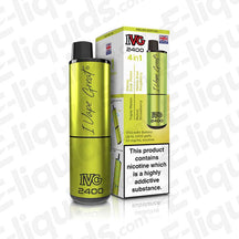 IVG 2400 4-in-1 Rechargeable Pod Kit Melon Edition with box, featuring 20mg nic salt e-liquid and revolving design.