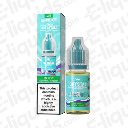 SKE Crystal Menthol Nic Salt E-liquid 13ml bottle with minty flavor for MTL vaping experience.