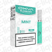 OXVA Slimstick Mint Prefilled Pod with crisp mint flavour in white and teal packaging.