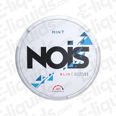 NOIS Mint Nicotine Pouches with 20mg strength in slim tin packaging, featuring a refreshing mint flavor.