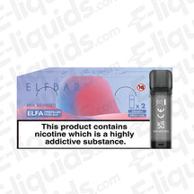 Elf Bar ELFA Pre-Filled Vape Pods Mix Berries in packaging, 2ml capacity, 20mg nic salt, warning label visible.