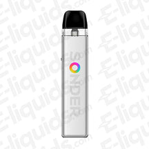 Geekvape Sonder Q2 Vape Pod Kit in silver, compact design with adjustable power for MTL and RDL styles.