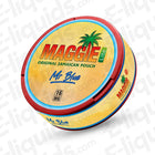 Mr Blue Nicotine Pouches by MAGGIE, 16mg, vibrant design featuring Jamaican inspiration and mix berry flavor.