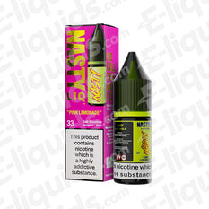 Pink Lemonade Nic Salt E-liquid by Nasty with packaging and 20mg nicotine warning label.