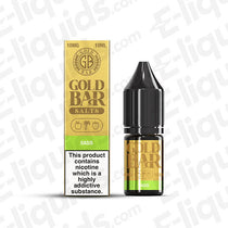Oasis Nic Salt E-Liquid by Gold Bar, 10ml bottle, featuring mixed berries and tropical flavors.