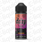 Orange Passionfruit Shortfill E-liquid by Drip in a 100ml bottle, featuring vibrant packaging design and rich flavors.
