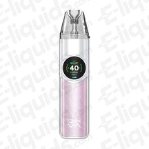 Oxva NeXLIM Pearl Pink Vape Pod Kit with 40W display, sleek design, fast-charging 1,500mAh battery in OXVA XLIM series.