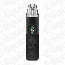Oxva NeXLIM Power Black Vape Pod Kit with 40W variable output, sleek design, and built-in 1,500mAh battery for extended vaping.