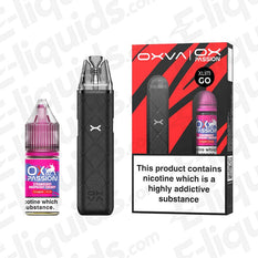OXVA Xlim Go Pod Kit with OX Passion nic salt bundle for a convenient vaping experience.