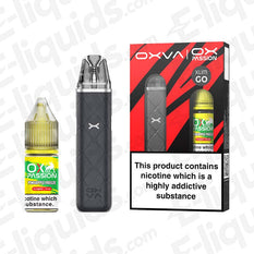 OXVA Xlim Go Pod Kit with OX Passion Pineapple Freeze nic salt for a convenient vaping experience.