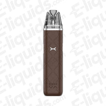 OXVA Xlim Go Pod Kit in brown, featuring a robust design and compact size for on-the-go vaping.