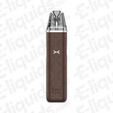 OXVA Xlim Go Pod Kit in brown, featuring a robust design and compact size for on-the-go vaping.