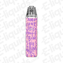 OXVA Xlim Go Pod Vape Kit in vibrant pink design with stylish text, perfect for all vaping enthusiasts.