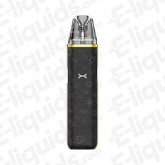 OXVA Xlim Go Pod Kit vape device with sleek black and gold design, ideal for both beginners and experienced vapers.
