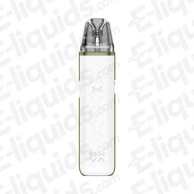 OXVA Xlim GO Pod Vape Kit in white and green, featuring a sleek design and 1000mAh battery for extended vaping.