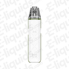 OXVA Xlim GO Pod Vape Kit in white and green, featuring a sleek design and 1000mAh battery for extended vaping.