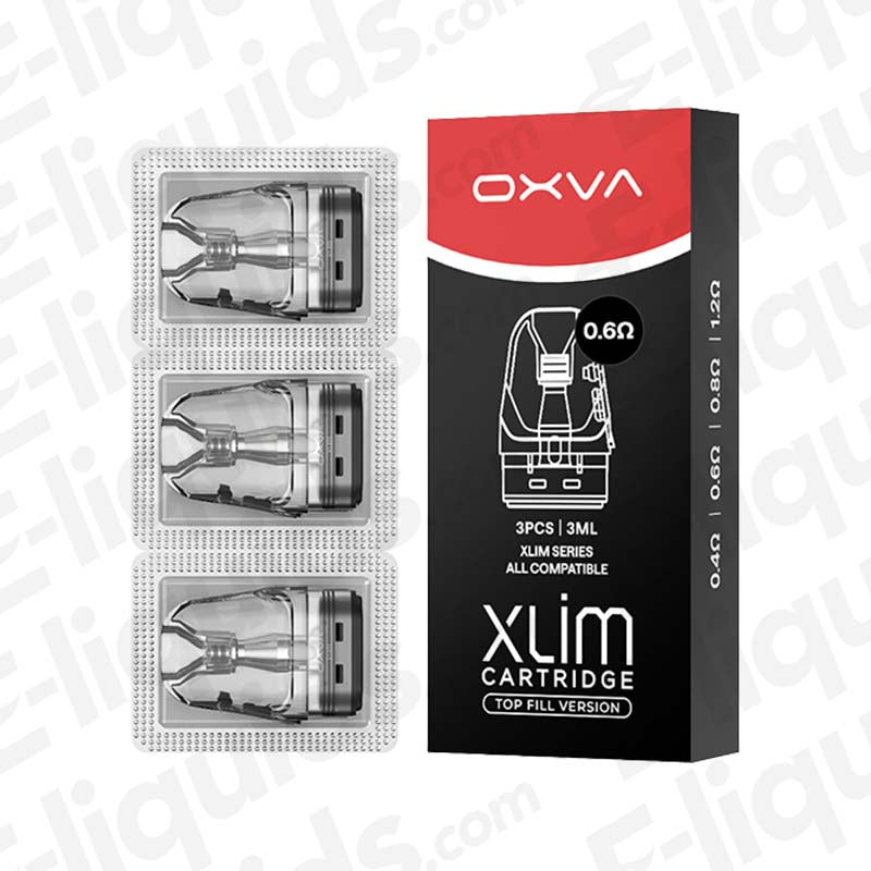 OXVA Xlim XL Top Fill Cartridge 0.6 Ohm (Pack of 3) | E-liquids.com OXVA Xlim XL Top Fill Cartridge 0.6 Ohm (Pack of 3) | E-liquids.com