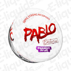 Pablo Exclusive Passion Fruit Nicotine Pouches with 50mg nicotine, featuring vibrant packaging design.