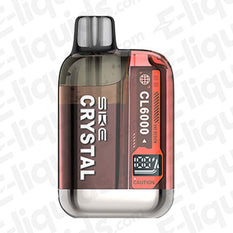 SKE Crystal CL6000 disposable vape device featuring sleek design and digital display for optimal performance.