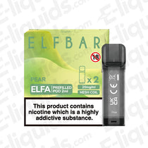 Elf Bar ELFA Pear Vape Pods 2-Pack with 2ml Capacity and Mesh Coil