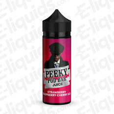 Peeky Pod Bar Strawberry Raspberry Cherry Ice 50/50 100ml Shortfill
