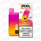PIXL 8000 Pineapple Ice vape kit, TPD compliant, offering 8000 puffs with 20mg nicotine, featuring advanced meshed coil technology.