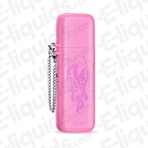 Lost Vape Ursa Cap Vape Pod Kit in pink, pocket-friendly design with chain and dust cap for easy carrying.